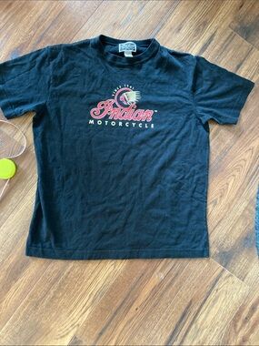 Indian Motorcycle Women's Black Logo Short Sleeve Tee